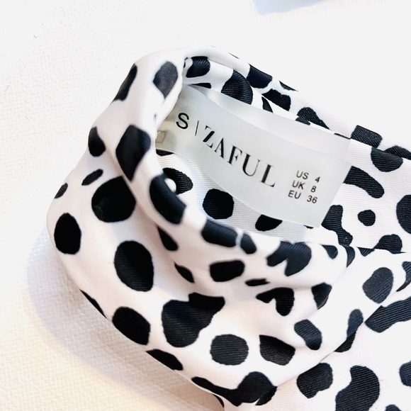 ZAFUL — BLACK & WHITE SPECKLED STRAPLESS BIKINI, BRAND NEW, SIZE US SMALL (US 4) - Picture 12 of 12